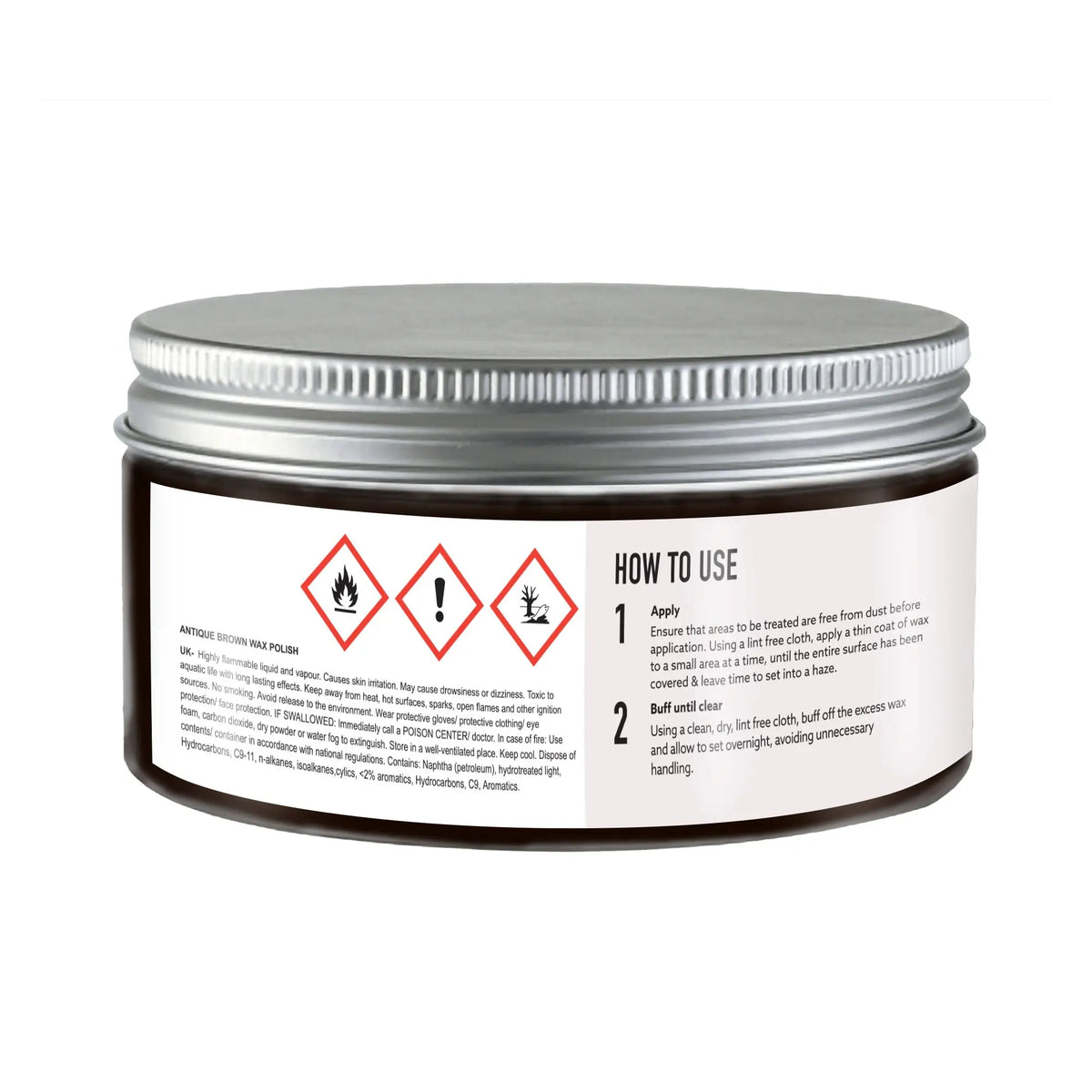 Wax Furniture Polish - Natural Beeswax & Carnauba Polish - Non-Toxic & Water Repellent GrainGuard