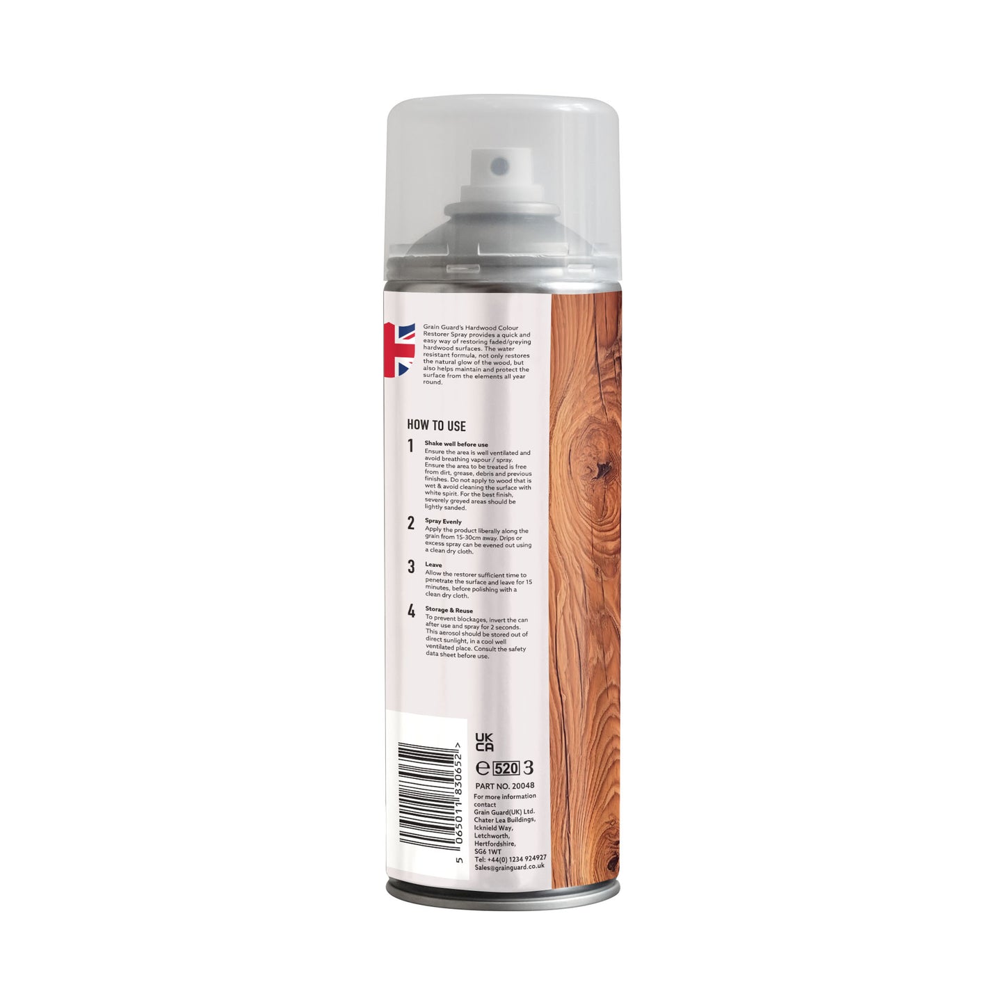 Hardwood Colour Restorer Aerosol | Clean, Restore, Protect | Revivies & Renews Faded and Greying Wood | Water Repellent for Year Round Protection
