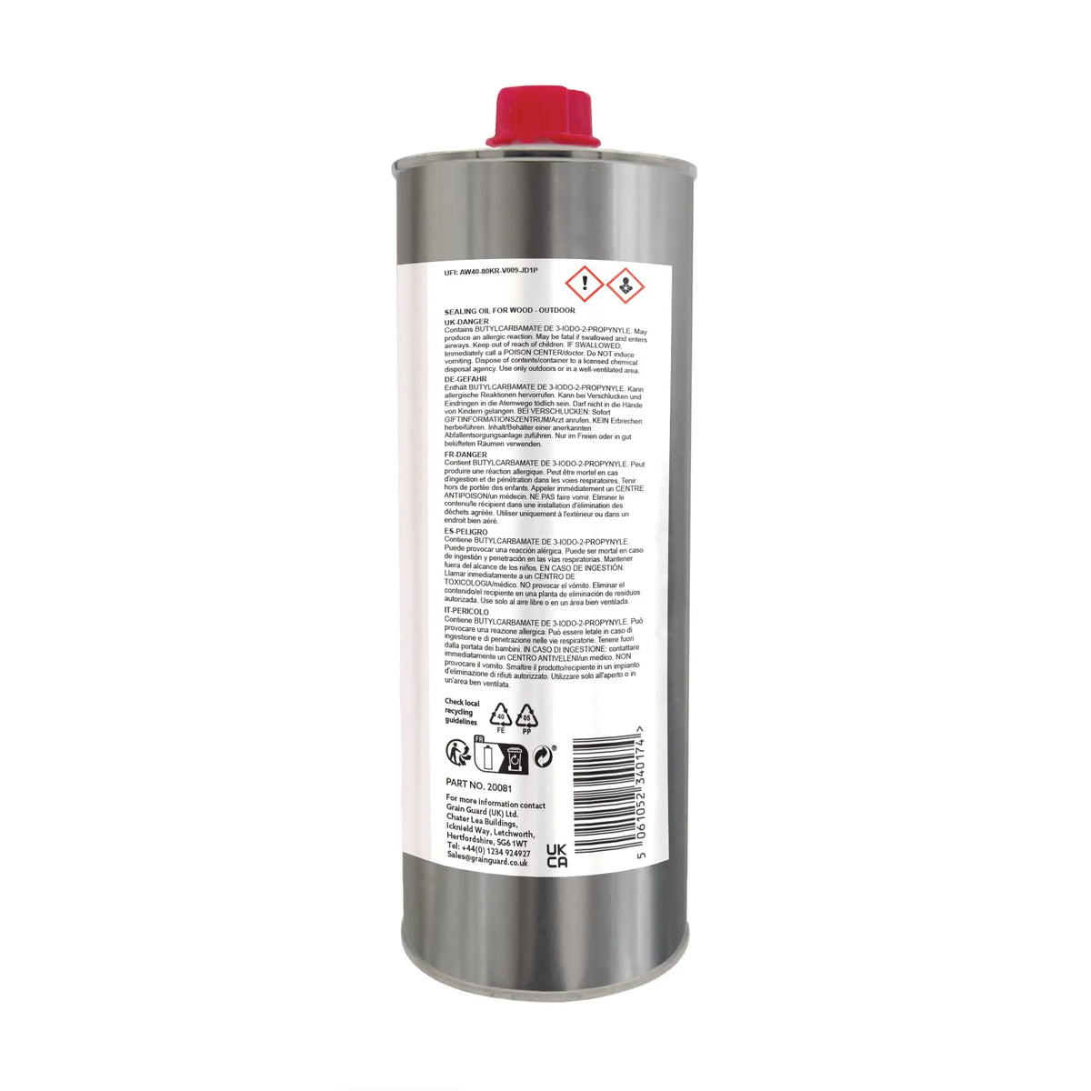 Sealing Wood Oil - Protects Wood Against Weather & UV - For Garden Furniture & Decking GrainGuard