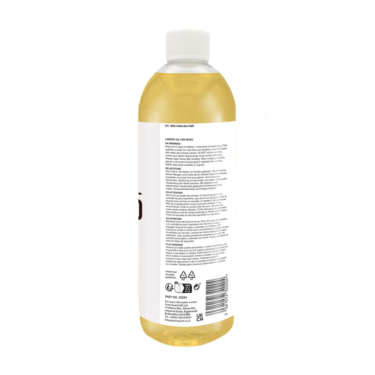 Raw Linseed Oil for Wood | 100% Pure & Natural | Food-Safe Wood Oil Grain Guard