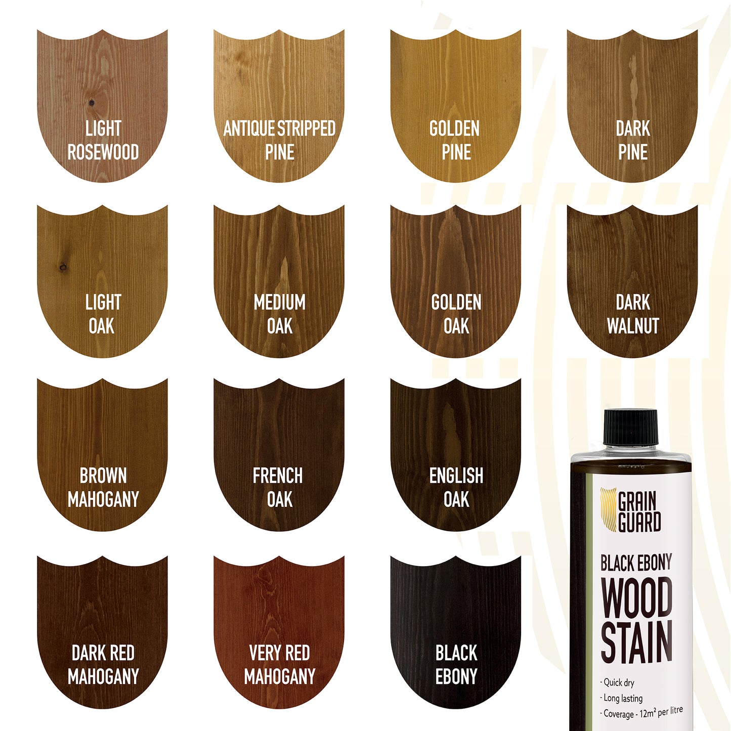 Wood Stain | Water Based | Various Colours | 500ml, 1 Litre & 5 Litre