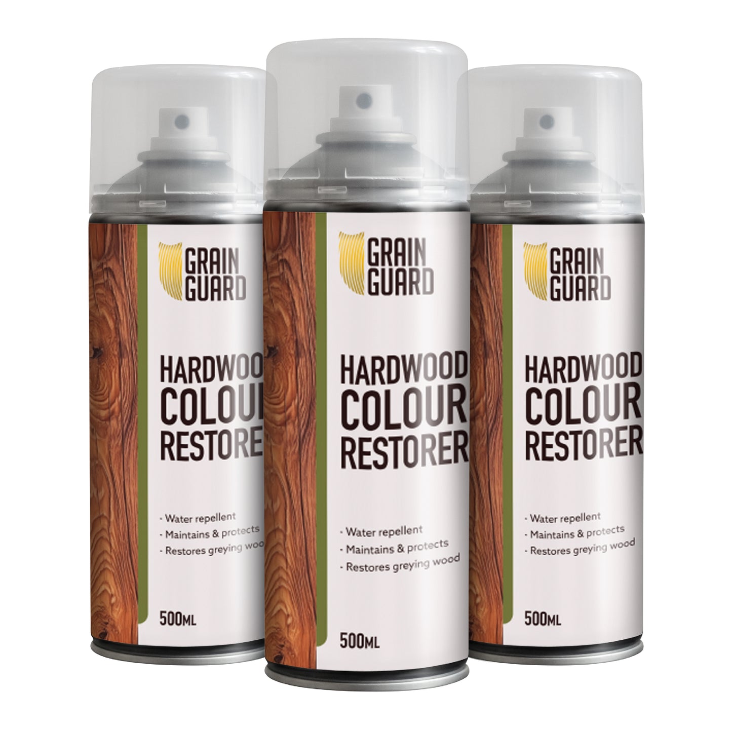 Hardwood Colour Restorer Aerosol | Clean, Restore, Protect | Revivies & Renews Faded and Greying Wood | Water Repellent for Year Round Protection
