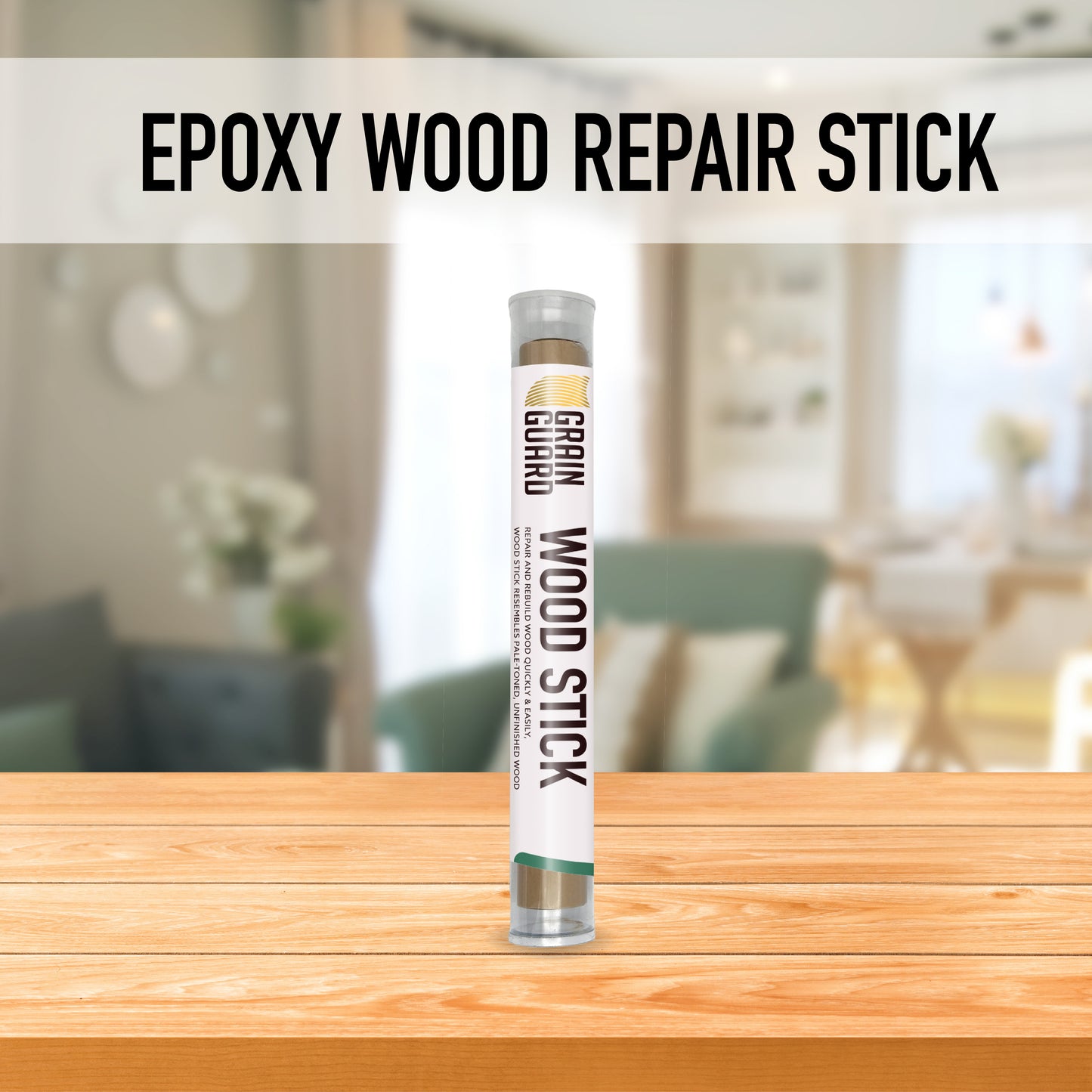 Epoxy Wood Repair Stick | WOOD | Repair, Rebuild, Re-Paint | Mouldable Epoxy Putty | Doors, Windows, Furniture, Etc | 7 Inch
