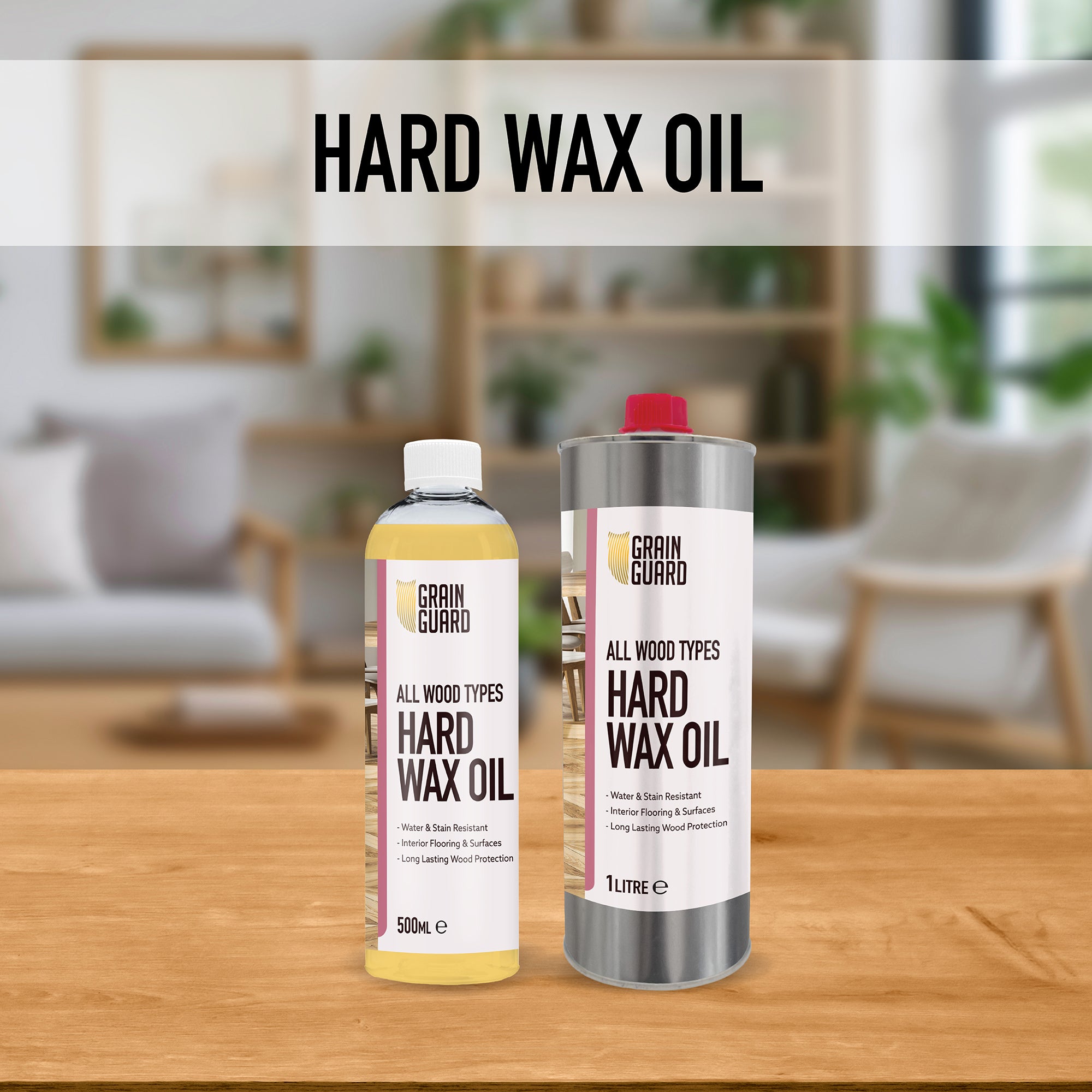 GRAIN GUARD Hard Wax Oil For Wood | 1Litre | Water & Stain Resistant Protection | Interior Wood Flooring & Surfaces | Long Lasting Wood Protection - View #3