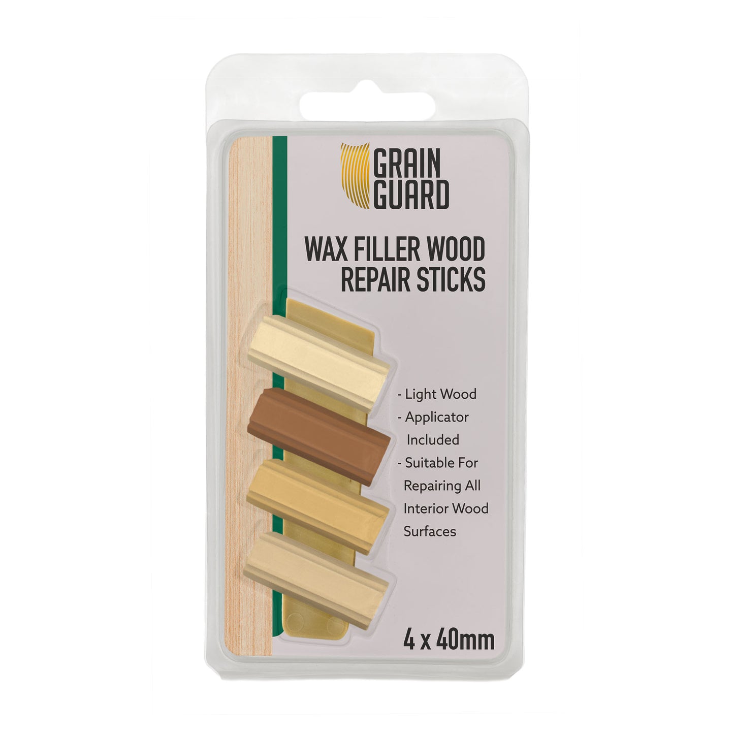 Wax Filler Wood Repair Sticks | Furniture Repair Kit | Multi-Surface: Wood, Plastic, Hard Surfaces | 4x40mm