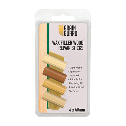 Wax Filler Repair Sticks | Furniture Repair Kit | Multi-Surface: Wood, Plastic, Hard Surfaces | 4x40mm