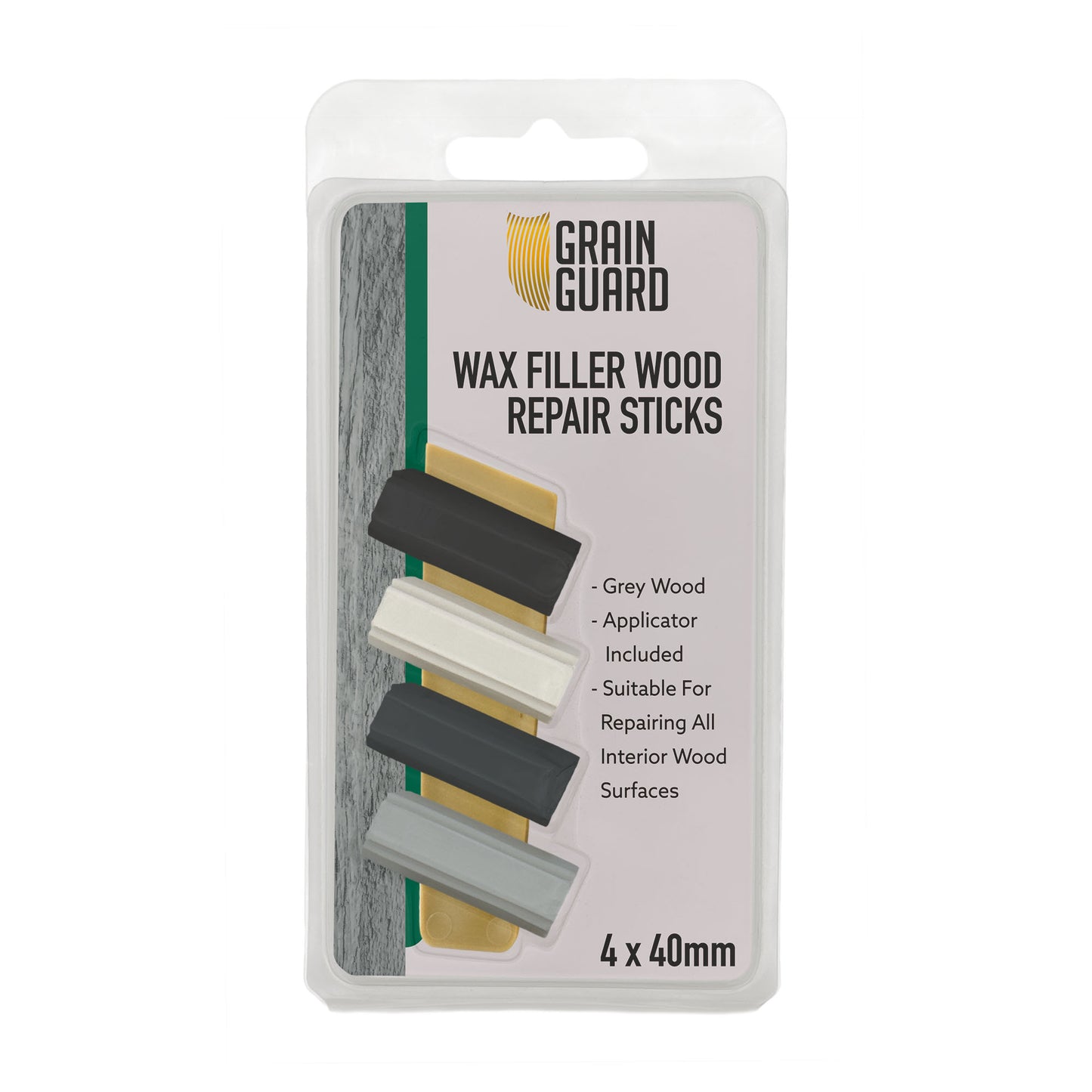 Wax Filler Wood Repair Sticks | Furniture Repair Kit | Multi-Surface: Wood, Plastic, Hard Surfaces | 4x40mm