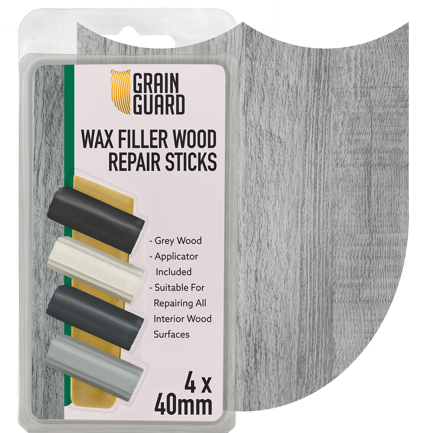 Wax Filler Wood Repair Sticks | Furniture Repair Kit | Multi-Surface: Wood, Plastic, Hard Surfaces | 4x40mm