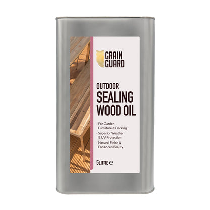 Sealing Oil for Wood | Protects Wood Against Weather & UV | For Garden Furniture & Decking