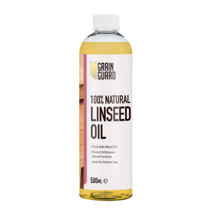 Raw Linseed Oil for Wood | 100% Pure & Natural | Food-Safe Wood Oil