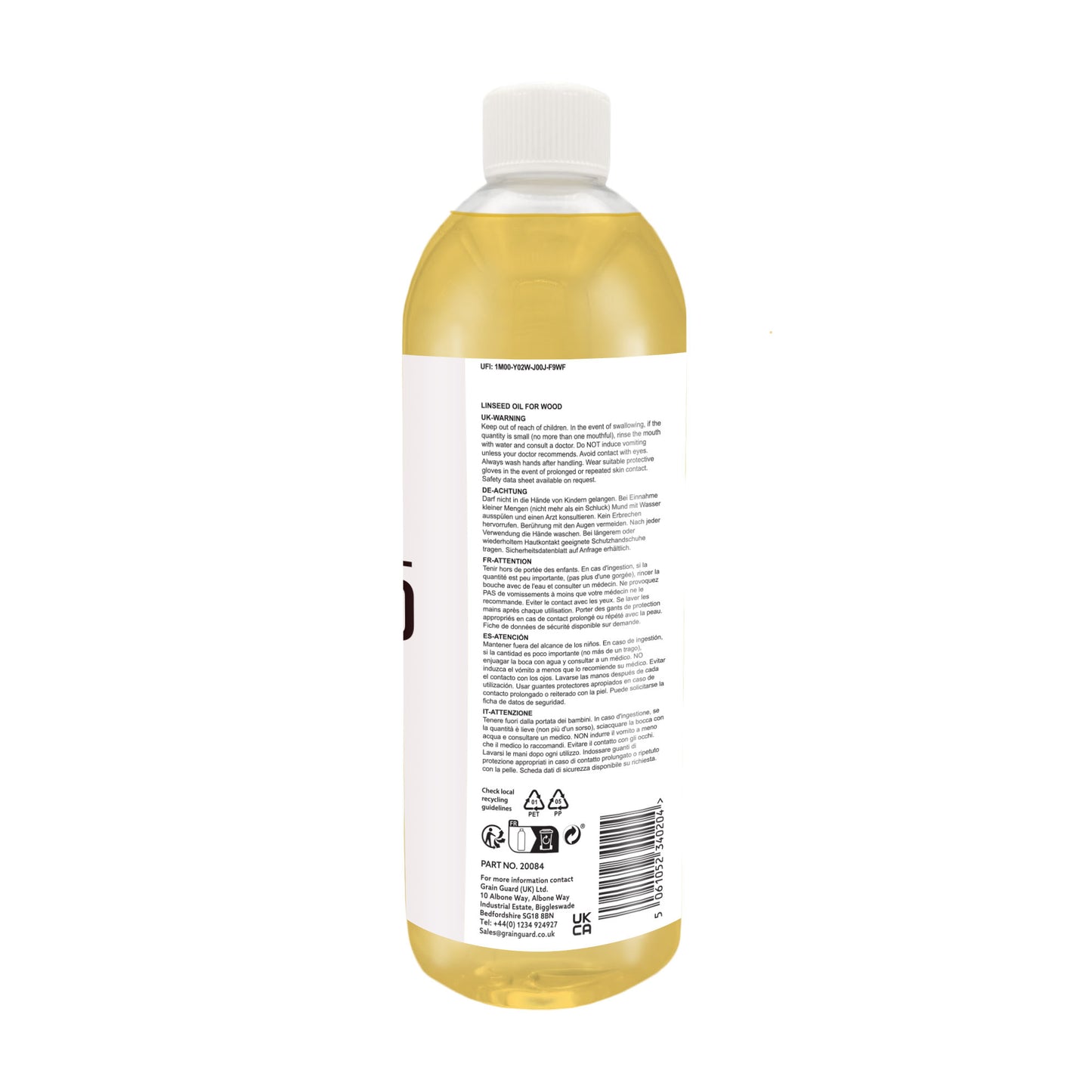 Raw Linseed Oil for Wood | 100% Pure & Natural | Food-Safe Wood Oil