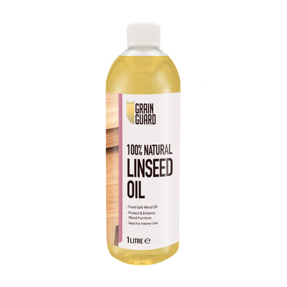 Raw Linseed Oil for Wood | 100% Pure & Natural | Food-Safe Wood Oil