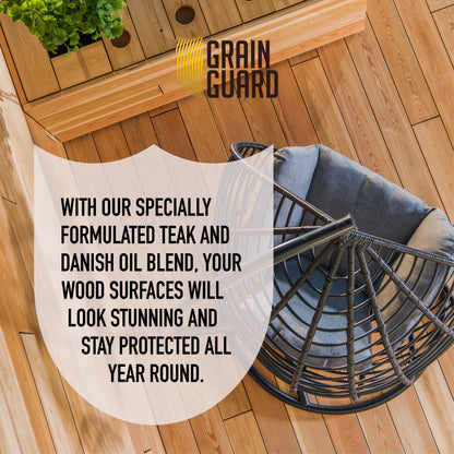 Sealing Oil for Wood | Protects Wood Against Weather & UV | For Garden Furniture & Decking