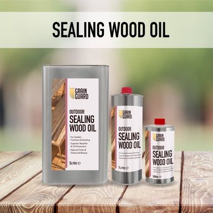 Sealing Oil for Wood | Protects Wood Against Weather & UV | For Garden Furniture & Decking