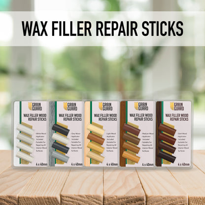 Wax Filler Repair Sticks | Furniture Repair Kit | Multi-Surface: Wood, Plastic, Hard Surfaces | 4x40mm