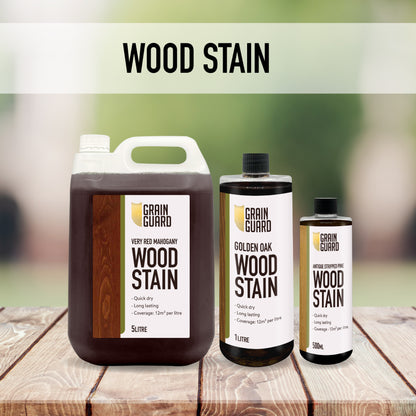 Wood Stain | Water Based | Various Colours | 500ml, 1 Litre & 5 Litre