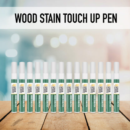 Wood Stain Touch-Up Marker Pens | Various Colours | Touching Up & Staining Scratches, Scuffs, Marks & Dents | Ideal for Wooden Floors, Furniture, Doors, Windows | Fast Drying & Waterproof